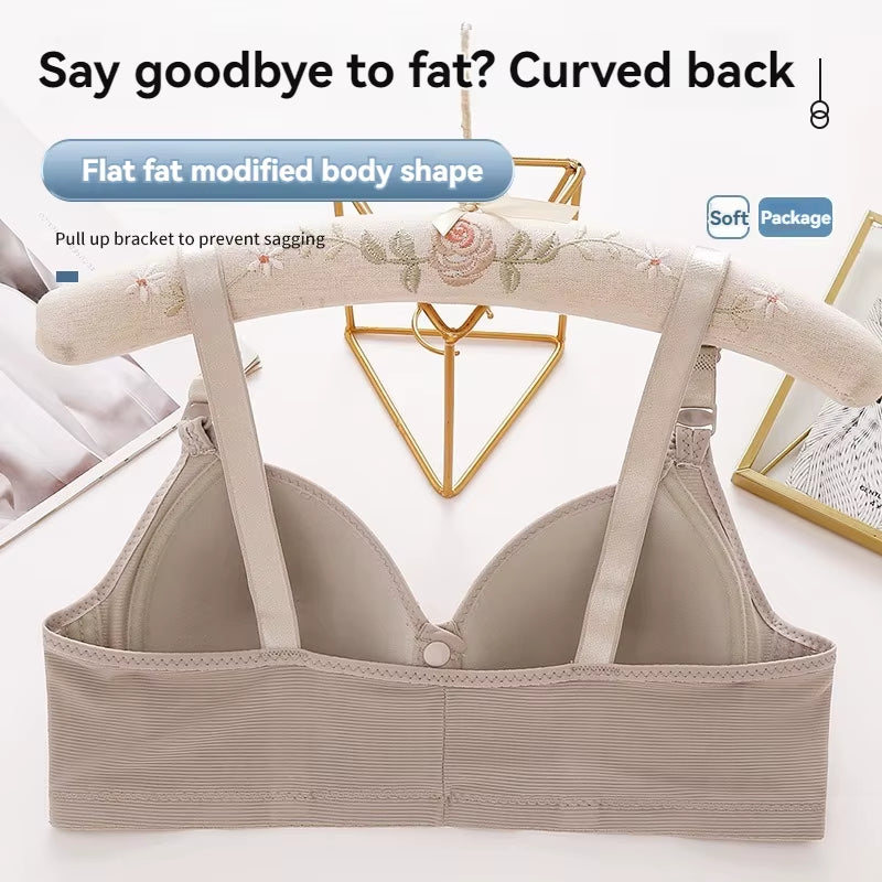 New Large Size Front Buckle Sexy Push up WOMEN'S Bra Adjustable Thin Cup Breathable Comfortable Middle-Aged Mom Ladies Underwear