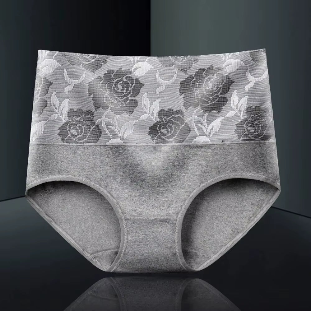 3Pcs/Lot High Waist Panties Cotton Women Body Slimming plus Size Underwear Print Briefs Ladies Panty Breathable Female Lingerie