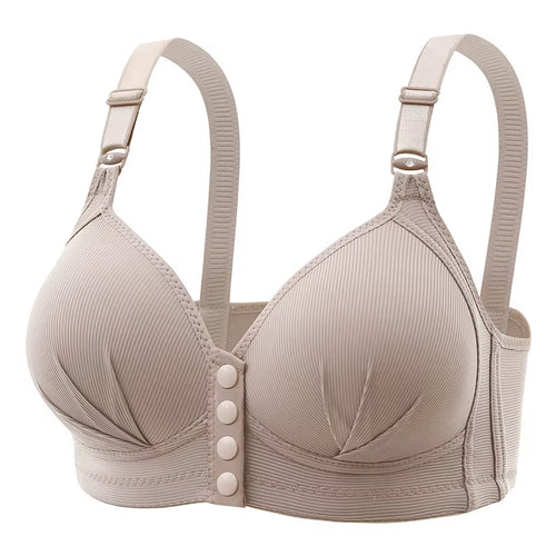 New Large Size Front Buckle Sexy Push up WOMEN'S Bra Adjustable Thin Cup Breathable Comfortable Middle-Aged Mom Ladies Underwear